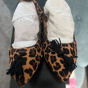 J. Crew Factory Leopard Print Tassel Loafers